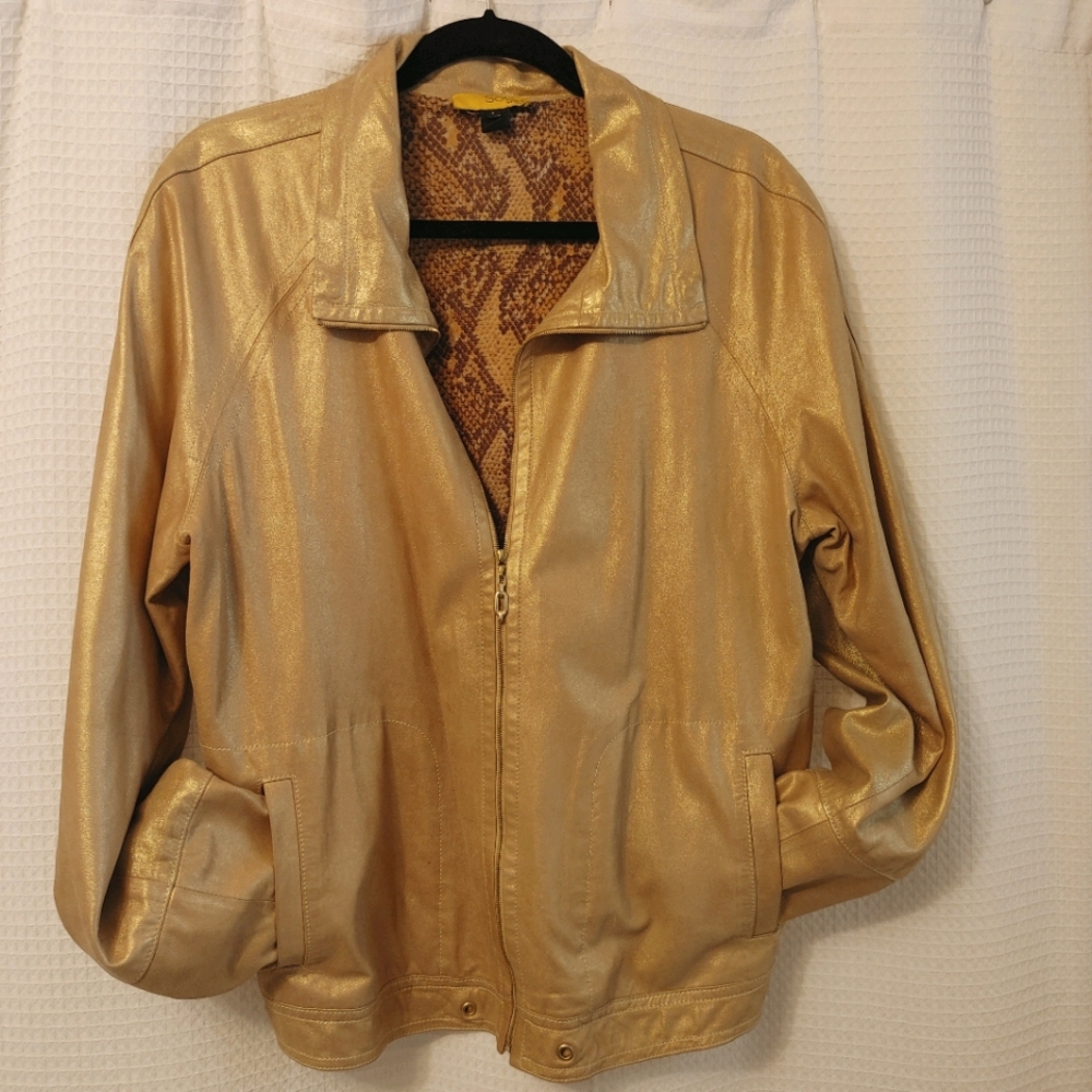 Leather Jacket - Gold